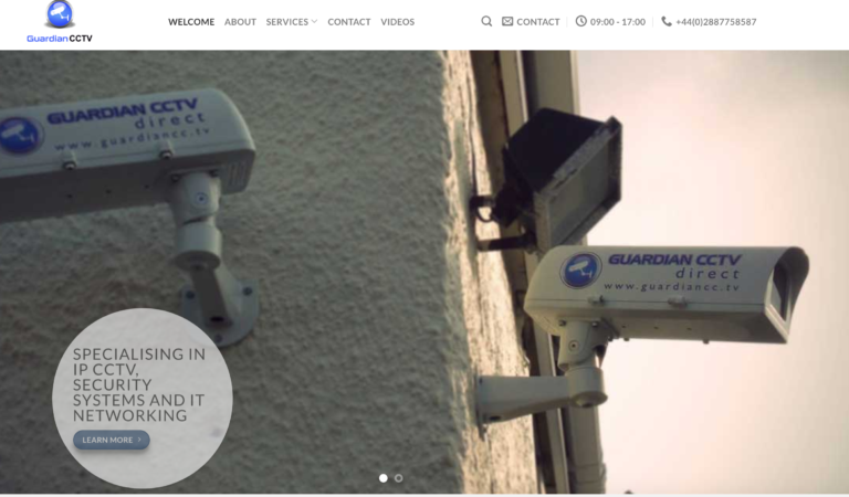 Guardian CCTV website screenshot, built by Globalize