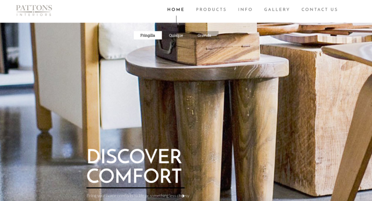 Patton Interiors website screenshot, built by Globalize